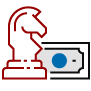 chess piece with money